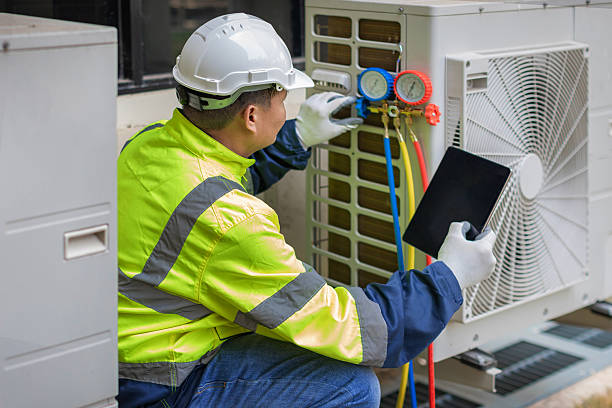 Professional Hvac Maintenance technician working in Springville, UT